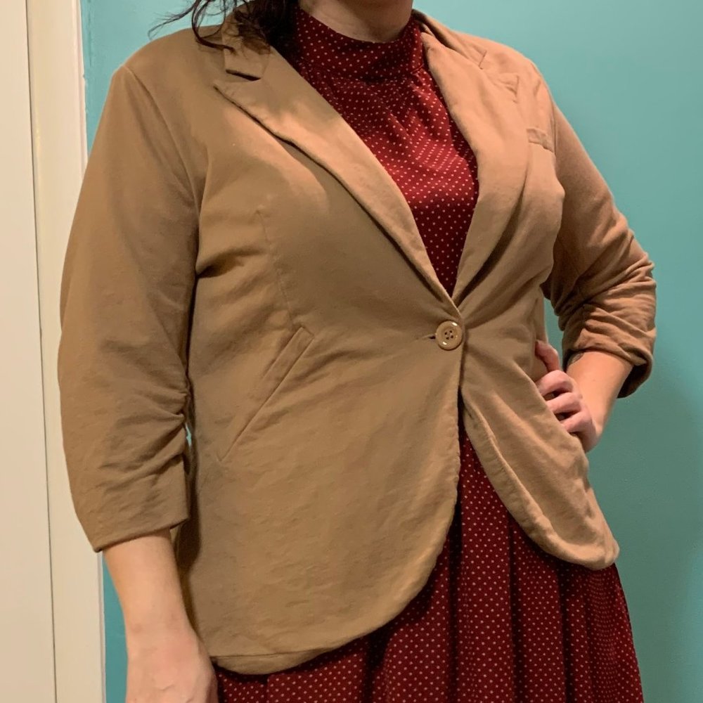 Modcloth Fine and Sandy Blazer by Esley - 1XL